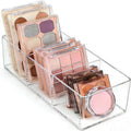 WECHENG Acrylic Makeup Organizer: Drawer Organizer for Bathroom - Stackable Cosmetic Display Cases for Vanity Countertop and Makeup Storage Containers (3-Compartment)