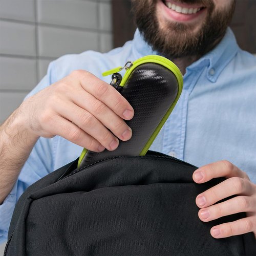 Nincha Compact Travel Trimmer Case for Philips Hybrid Electric Trimmer and Shaver, Face + Body Groomer QP2724/90, QP2834/70, QP1924/70, QP6531/70, QP4631/90, Hard Carrying Case, Limegreen&Black