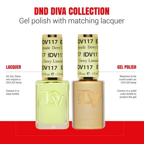 DND Diva Gel Polish Set - Soda Poppin Collection | UV/LED Gel & Air Dry Nail Lacquer Duo, 0.5 Fl Oz Each