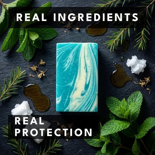 Cold-Process Soap - Peppermint & Tea Tree | Tough on Odor, Gentle on Skin | 100% All-Natural, Handmade in Arizona