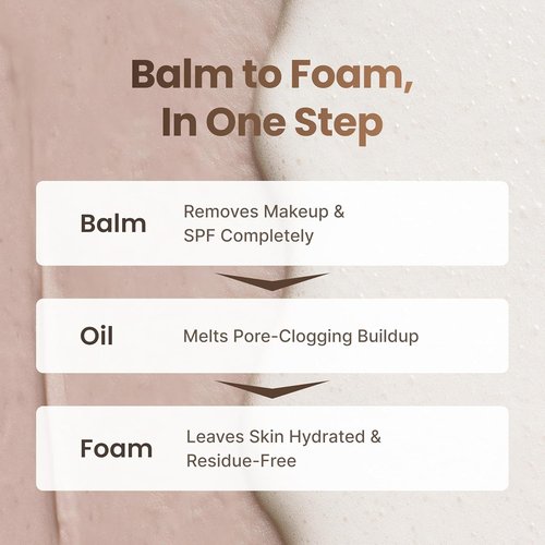 PODL Balm to Foam Cleanser - Deep Cleansing Makeup & Sunscreen Remover | Exfoliating Vegan Skincare 4.39 fl oz