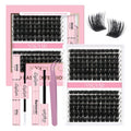 Lash Clusters 3D Effect Individual Lashes Kit NYCAAR 154pcs 200D D Curl 9-16MIX Eyelash Clusters Wispy Lashes Fluffy Cluster Lashes Kit with Lash Glue Remover Applicator Easy to Use for Beginners