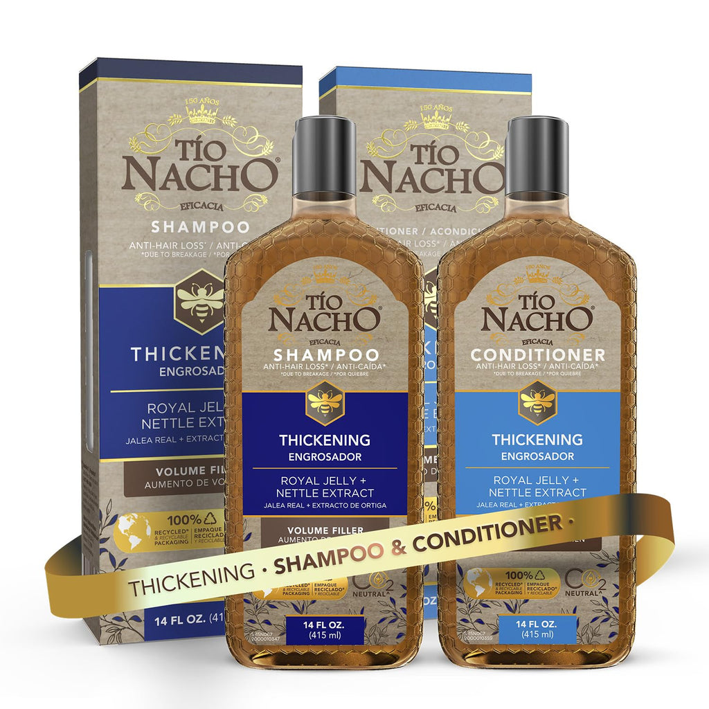 Tio Nacho Thickening Shampoo & Conditioner Set - Volumizing Hair Loss Solution for Men & Women | Paraben Free, 14 fl oz Each