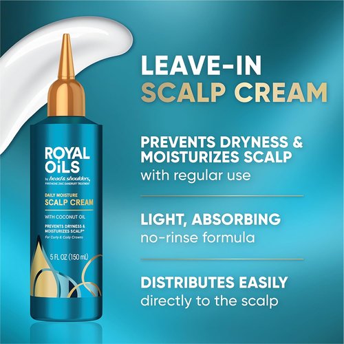Head & Shoulders Royal Oils Scalp Cream Treatment - Daily Moisture with Coconut Oil, 5 fl oz