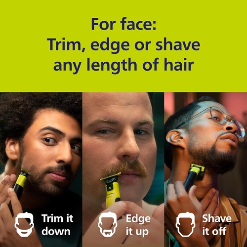 Philips Norelco OneBlade Replacement Blades - Genuine 4 Pack for Electric Shaver & Trimmer | QP440/80