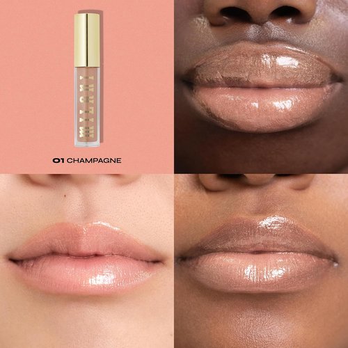 Milani Lip Gloss - Keep It Full Nourishing Lip Plumper with Hyaluronic Acid | Champagne 0.13 Fl. Oz.