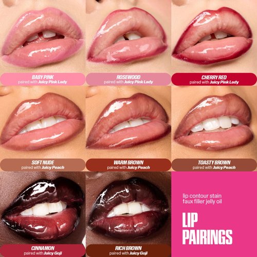 Huda Faux Filler Jelly Lip Oil - Juicy Pink Lady (.13 Fl Oz)