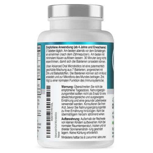 Oral Probiotics for Mouth Bad Breath Treatment for Adults; Dentist Formulated Dental Probiotics for Teeth and Gums Health & Chronic Halitosis with BLIS K12 M18, 60 Chewable Oral Health Tablets Mint