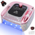 ANBEISTEE 2-in-1 Nail Drill & UV LED Nail Lamp, Professional Rechargeable 45000 RPM Electric Nail Drill Machine, Nail Grinder, Fast Nails Dryer Curing Lamp, Designed for Salon, Home