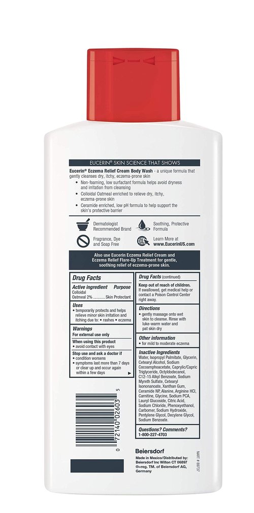 Eucerin Eczema Relief Cream and Body Wash (13.5 Fl Oz) + Eczema Relief Cream (5 Oz), Skin Care Set with Colloidal Oatmeal (Skin Protectant)