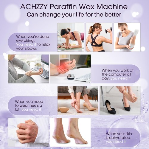 Achzzy Natural Paraffin Wax Refills, 12 Pack Paraffin Wax Blocks of Unscented for Paraffin Bath, Paraffin Wax for Hand and Feet for Deep Hydration, Moisturizing and Nourish (Unscented)