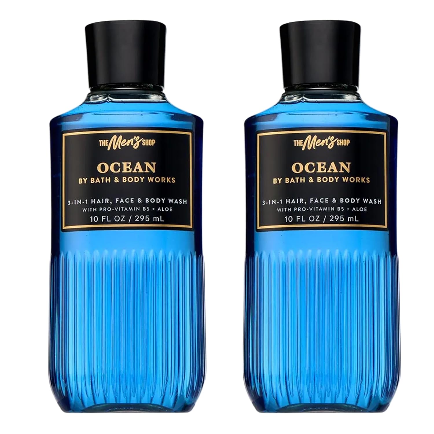Bath & Body Works 3-in-1 Hair, Face & Body Wash for Men - Ocean Scent, Pro-Vitamin B5 & Aloe, 10 fl oz - 2 Pack