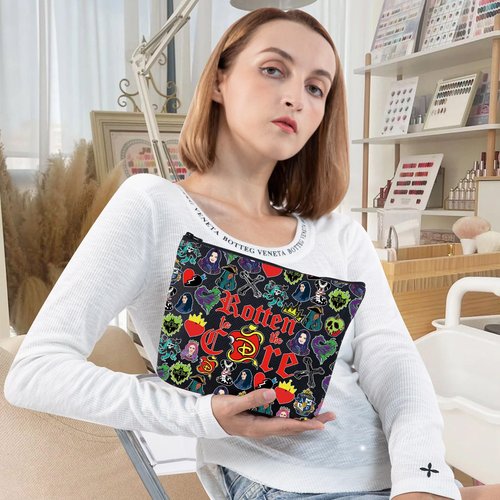 LEVLO Jay Cosmetic Make Up Bag Carlos Fans Gift Rotten to the Core Mal Makeup Zipper Pouch Bag Jay & Mal Movie Merch (Core B Full)