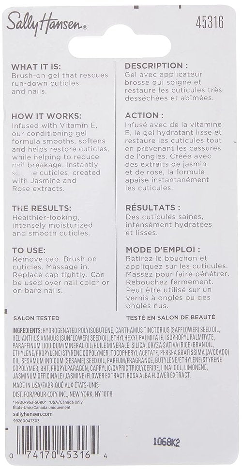 Sally Hansen Cuticle Rehab™ Nail Treatment - Moisturizing Formula with Jasmine, Rose & Vitamin E
