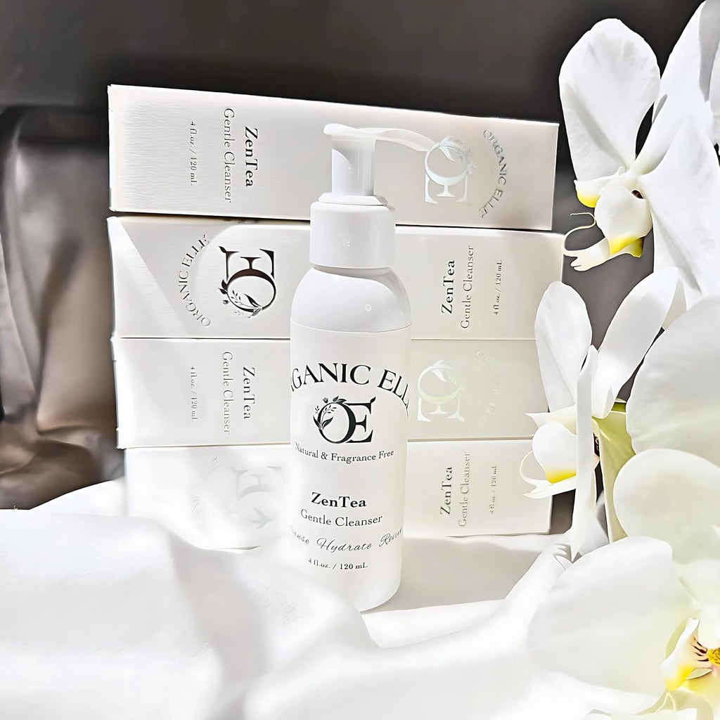 ZenTea Gentle Facial Cleansing Lotion - Non-Foaming Botanical Formula with Chamomile & Aloe | Hydrating & Soothing for Sensitive Skin