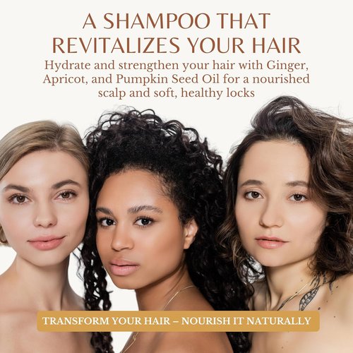 Edenika Botanicals Ginger Root Shampoo - Fortifying Biotin Formula for Hair Regrowth | 16 fl oz