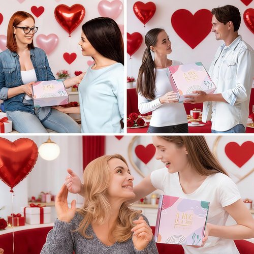 Valentines Day Spa Gifts Care Package for Women, Galentines Spa Gift Baskets for Woman, Get Well Gifts for Women After Surgery, Womens Self Care Thinking of You Gift, Relaxation Bath Sets for Woman