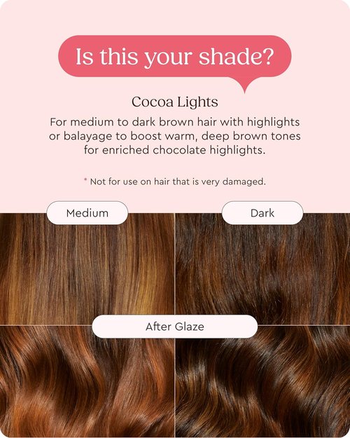 Glaze Super Gloss | Cocoa Lights Conditioning Gloss for Medium to Dark Brown Hair - Enhances Color & Boosts Shine