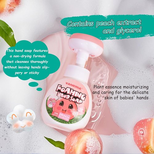 VANERIA Kids Foaming Hand Soap - Moisturizing & Gentle Formula for Sensitive Skin | 250ml/8.45 Fl Oz