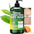 Antibacterial Body Wash by [Brand Name] - Kills 99.9% of Germs | Manuka Honey & Charcoal, 16 fl oz