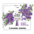 BIC Soleil 4 Escape Scented Women's Disposable Razors, 4 Blades, Comfortable Shave, Lavender & Eucalyptus Scented Handle Shaving Razors for Women, 12 Count