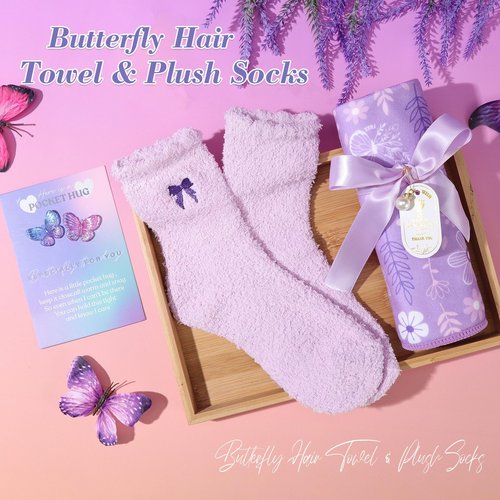 Birthday Gifts for Women Self Care Gifts Get Well Soon Gifts, Valentine's Day Gift Lavender Relaxing Spa Gift Basket Care Package, Gifts Box Thank You Gift for Mom Wife Girlfriend Friends Sisters