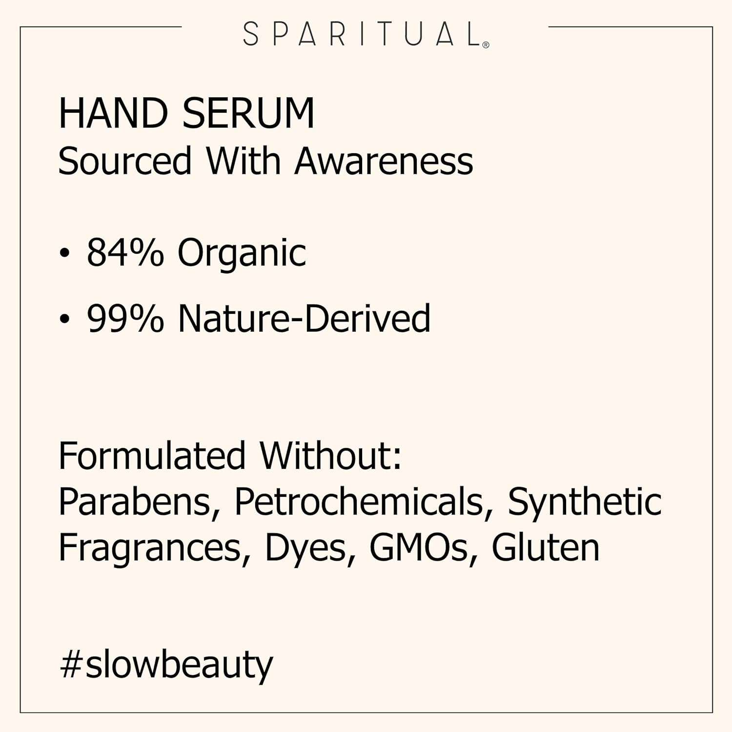 SPARITUAL Citrus Cardamom Vegan Hand Serum - Nourishing Moisturizer | 1oz
