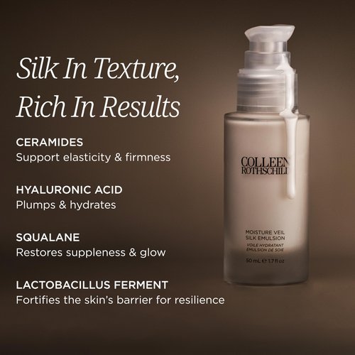 Colleen Rothschild Moisture Veil Silk Emulsion Face Moisturizer with Hyaluronic Acid & Ceramides – Hydrating, Barrier-Supporting, Radiance-Boosting Cream