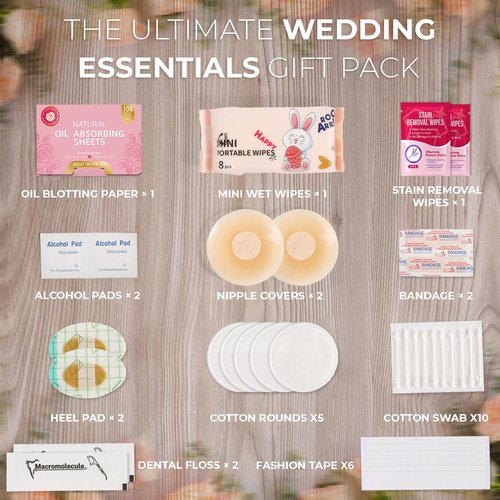 AOLRNALI Bridal Emergency Kit for Wedding Day, Wedding Essentials Survival Set for Team Bride, Must-Have 30+ Essentials Travel Kit with Makeup Bag