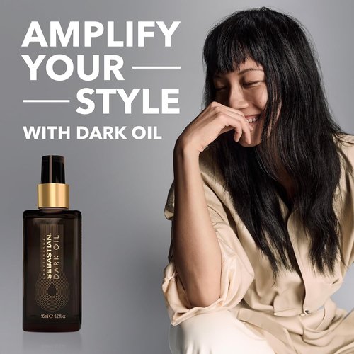 Sebastian Professional Hair Styling Set - Sleek & Slick Cocktail Dark Oil 3.2 oz + Microweb Fiber 1.5 oz | Nourishing & Flexible Texture