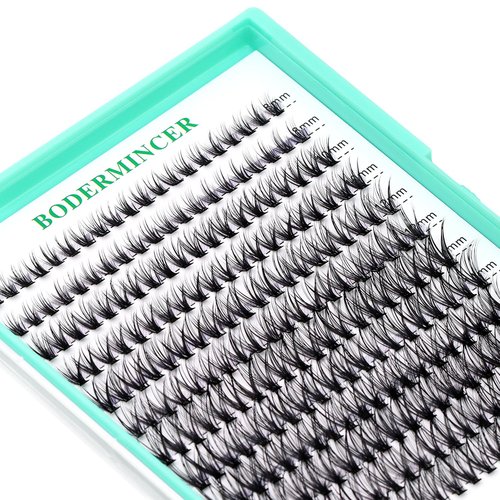 Bodermincer 20D-8-9-10-11-12mm MIX Lash Clusters Wispy Eyelash Clusters 240pcs D Curl (20D-8-9-10-11-12mm MIX)