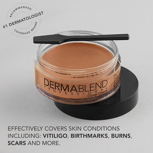 Dermablend Cover Crème - Full Coverage Foundation Makeup with SPF 30 | Hydrating Cream Concealer, 1 OZ