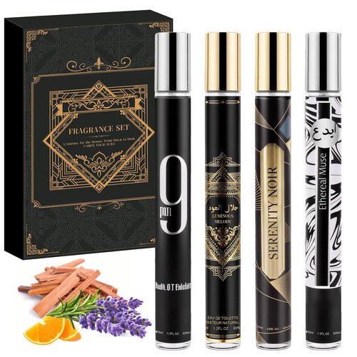 OFUN Cologne Gift Set for Men - 4 Travel Size Eau De Parfums (4x35ml) | Perfect for Birthdays & Anniversaries
