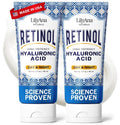 LilyAna Naturals Retinol Cream - Anti-Aging Moisturizer for Face & Neck, Made in USA, Wrinkle Reduction - 1.7oz, 2 Pack