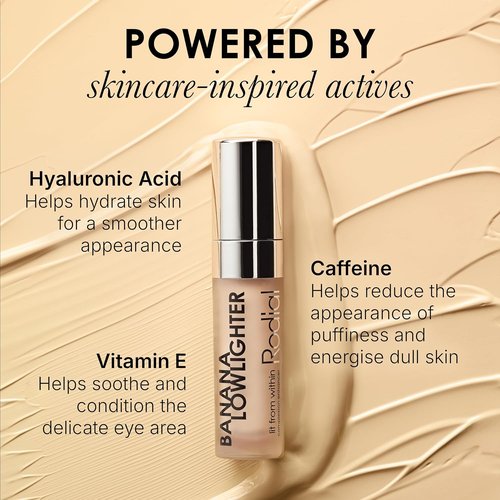 Rodial Banana Lowlighter Liquid Concealer - Mini 0.05 fl oz with Hyaluronic Acid & Vitamin E for Dark Circles