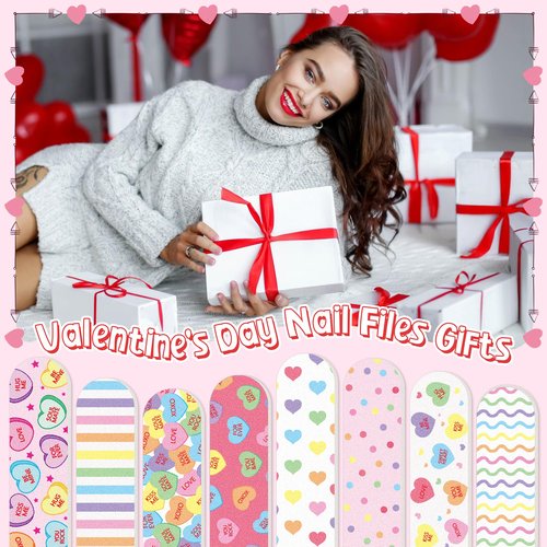 H1vojoxo Happy Wedding Party Nail Files - 48pcs Conversation Heart Double Sided Emery Boards Wedding Party Nail Files Favor Wedding Bridesmaid Gift for Employee Coworkers Appreciation Teacher Staff