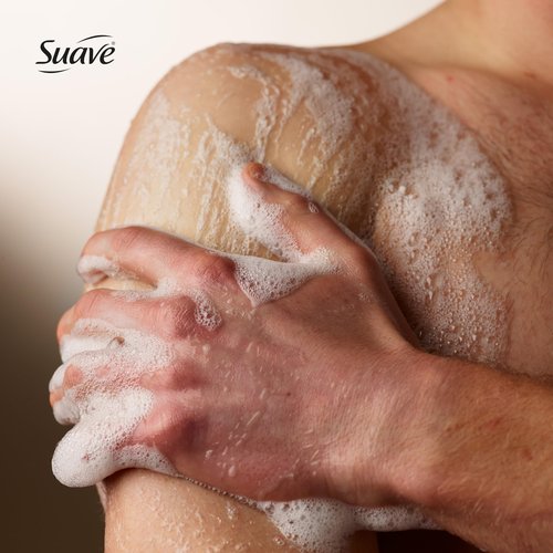 Suave Men Ultra Moisturizing Body & Face Wash, Shea & Sandlwood Scent, No Parabens, No Phtahaltes, 18 Oz Pack of 6