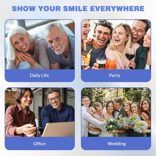 Veneers Teeth for Women, DIY Denture Kit, Do It Yourself False Teeth, Upper and Lower Matching Set, Fix Your Smile at Within Minutes, 1PCS - U7