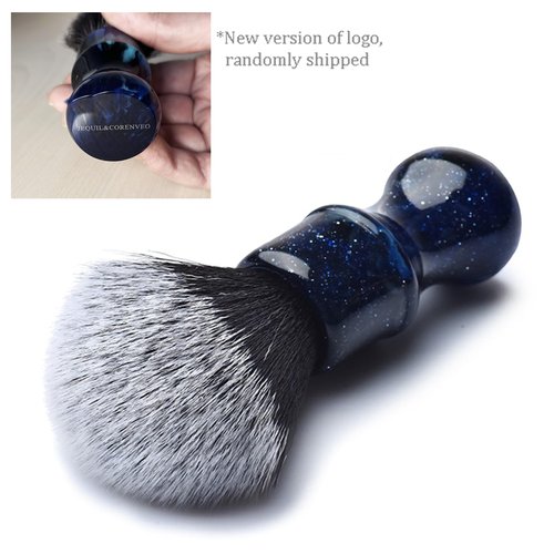 JEQUIL&CORENVEO Luxury Synthetic Shaving Brush With Aesthetic Resin Handle, 24mm Extra Dense Knot