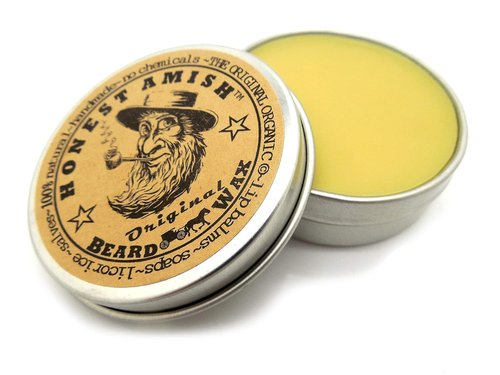 Honest Amish Beard Wax - All-Natural Organic Formula for Strong Hold | 2 Ounce