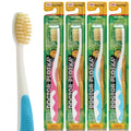 MOUTHWATCHERS Soft Childrens Flossing Manual Toothbrush, Value Pack of 4, Pink and Blue, Toothbrushes for Kids & Teens, Ultra Clean, by Dr. Plotka's
