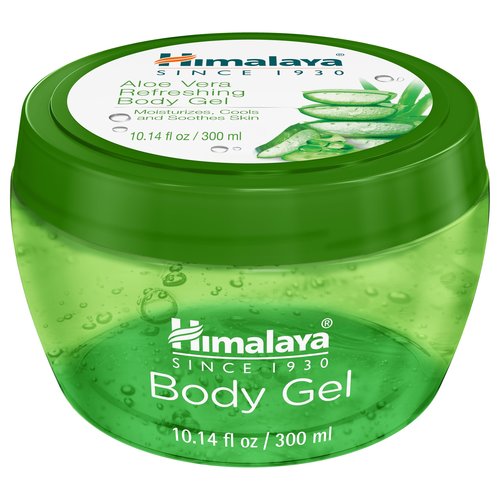 Himalaya Aloe Vera Refreshing Body Gel, with Real Aloe Vera for Moisturizing, Cooling, and Soothing Skin, Lightweight Non-Greasy Formula, 10.14 fl oz (300 ml)