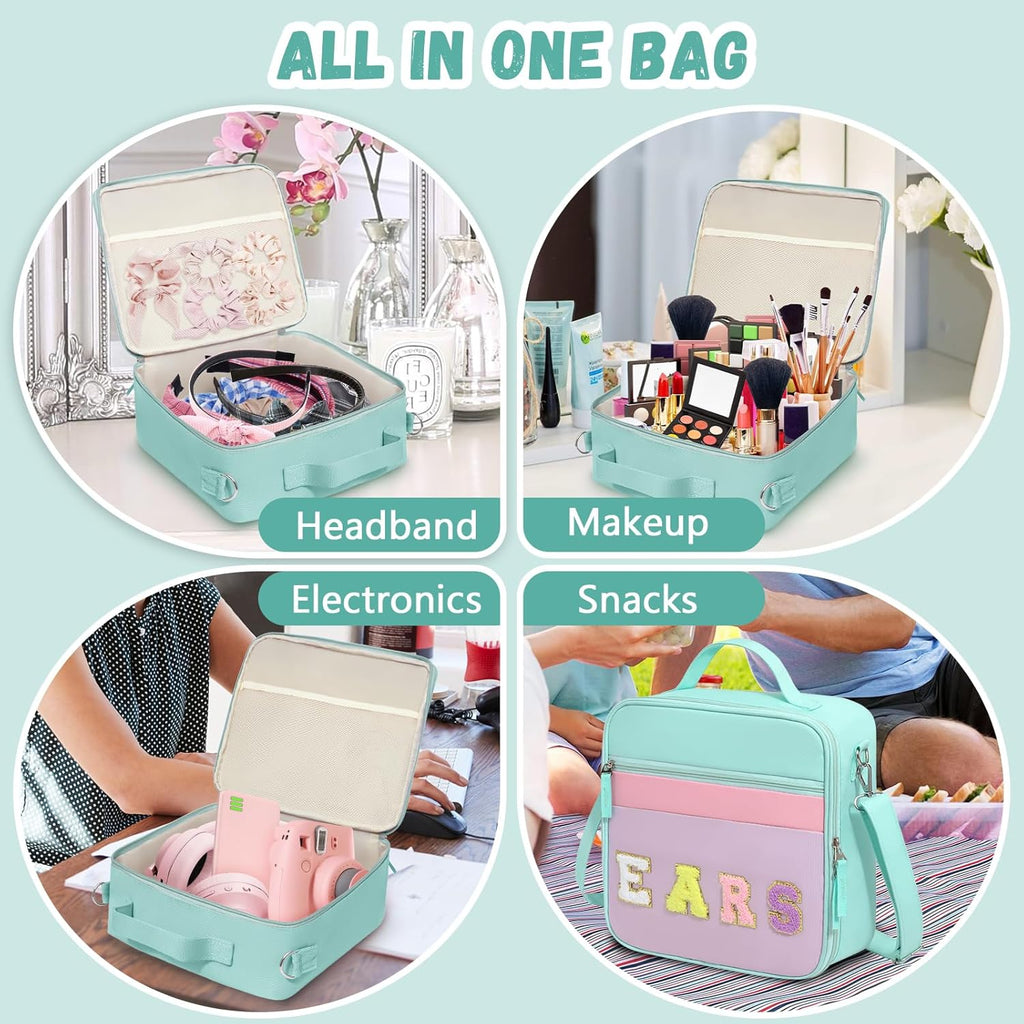 WOOMADA Travel Case for Mouse Ears - Stylish Headband Holder & Hair Accessories Organizer Bag