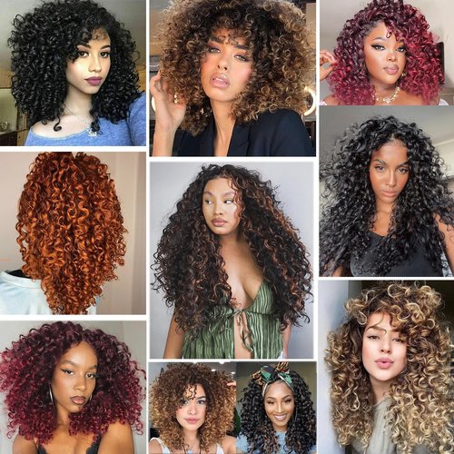 Gogo Curl Crochet Hair 8 Packs Ocean Wave Crochet Hair Pre Looped Long Deep Wave Hair Extension Synthetic Braiding Hair for Women Natural Black 24 Inch Color 1B
