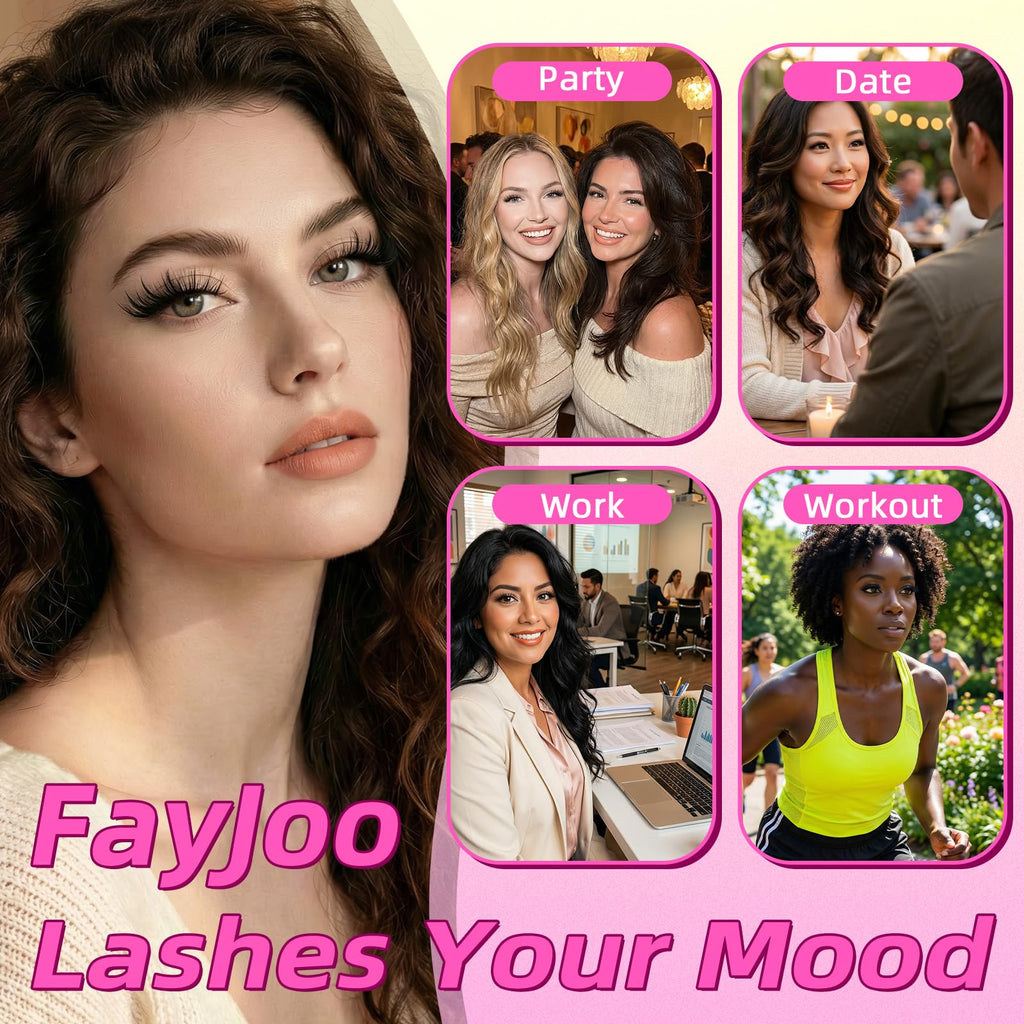 Volume & Soft Eyelash Clusters,C Curl Individual Lashes with 0.05mm Ultra-Thin Band, 8-18mm DIY Home Salon Thick Lash Extension, Reusable, Bold Glam for Daily Life or Events,FayJoo BOLDEE 13 Lash Only