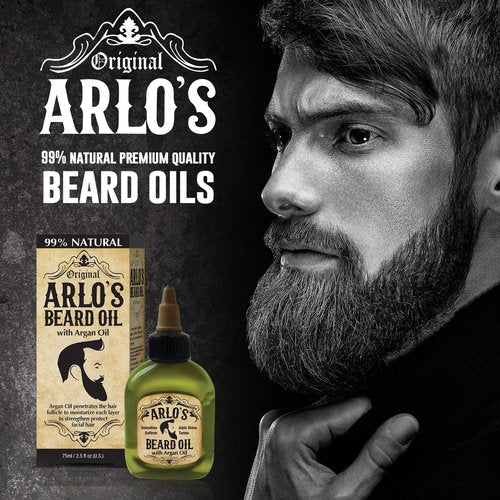 Arlo's Beard Oil - Achieve Smooth, Shiny Facial Hair | 2.5 Ounce Bottle