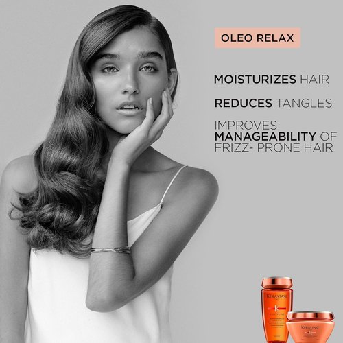 Kerastase Discipline Oleo-Relax Advanced Hair Oil - Anti-Frizz Conditioning Treatment | Moisturizes & Calms Dry Hair | 3.4 Fl Oz