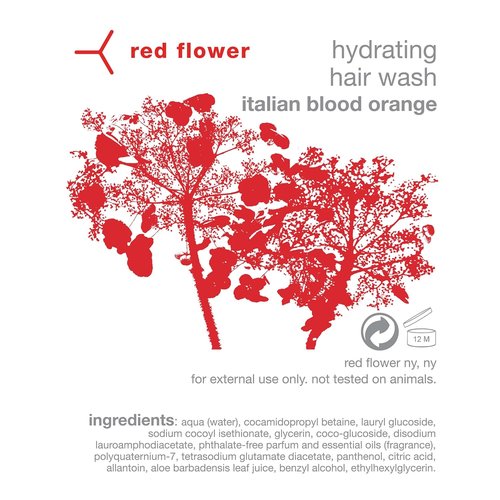 Red Flower Hydrating Shampoo - Sulfate-Free Moisture Boost with Coconut Glycerin & Pro-Vitamin B5 | 10 oz
