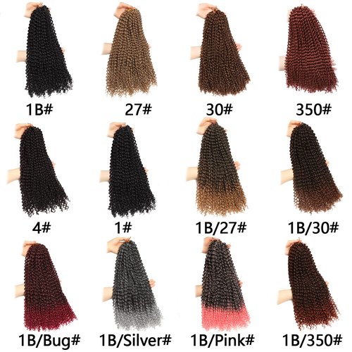 Ubeleco Passion Twist Hair 24 Inch 154 Strands Water Wave Crochet Hair for Black Women 7 Packs Long Bohemian Curly Braiding Hair Spring Twist Crochet Braids Hair Extensions (24inch,1B)