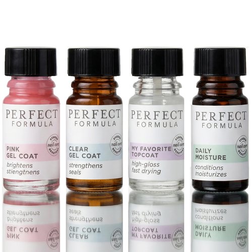 Perfect Formula Nail Essentials Kit – 4-Piece Keratin Nail Strengthener and Growth - Nail Repair For Damaged Nails | High Gloss Finish, Nail Polish and Treatment for Longer, Stronger Nails